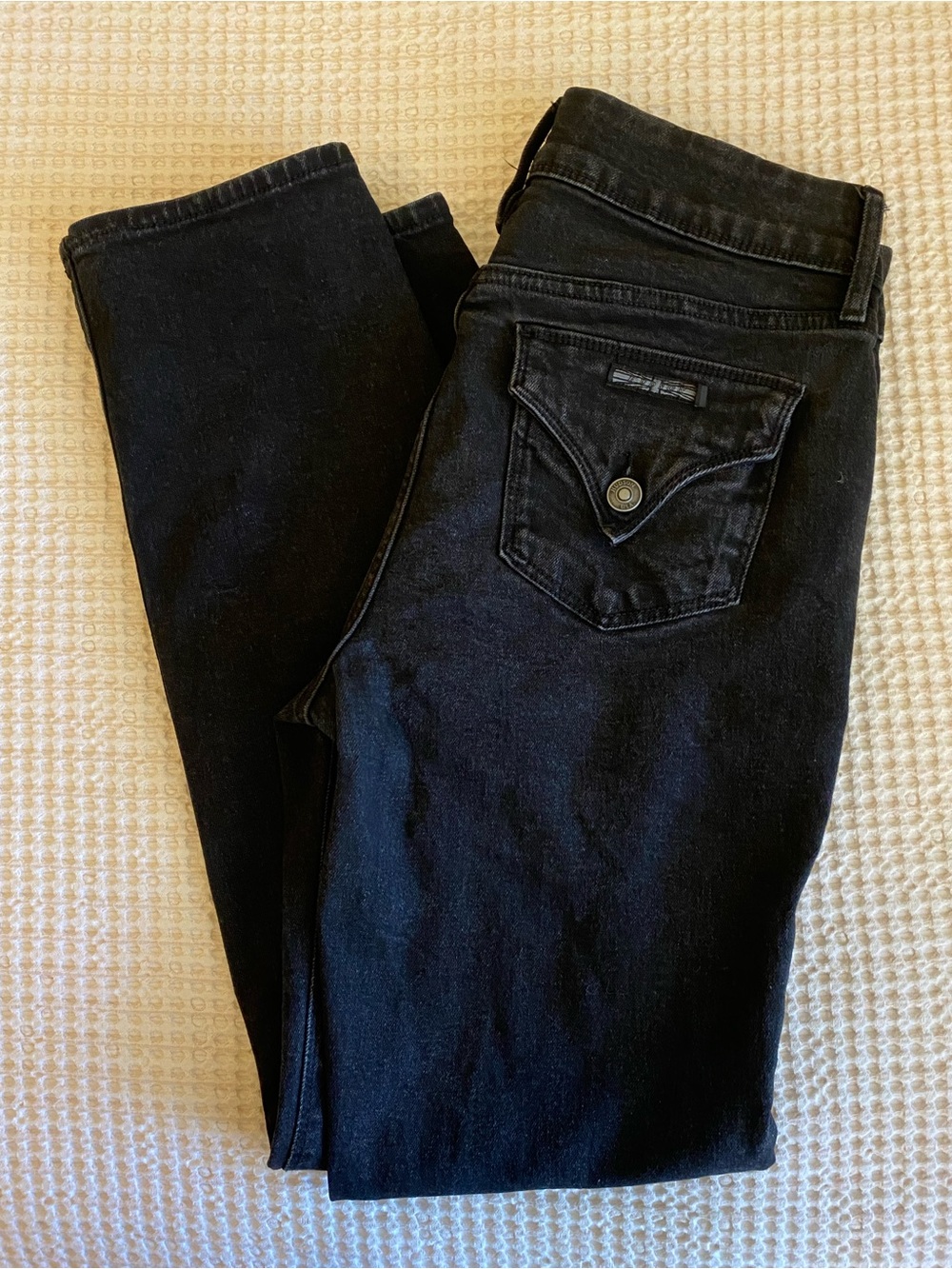 HUDSON Women’s Slim-Straight Jeans in Black Wash - 6